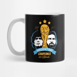 Messi Maradona world cup winners Argentina Mug